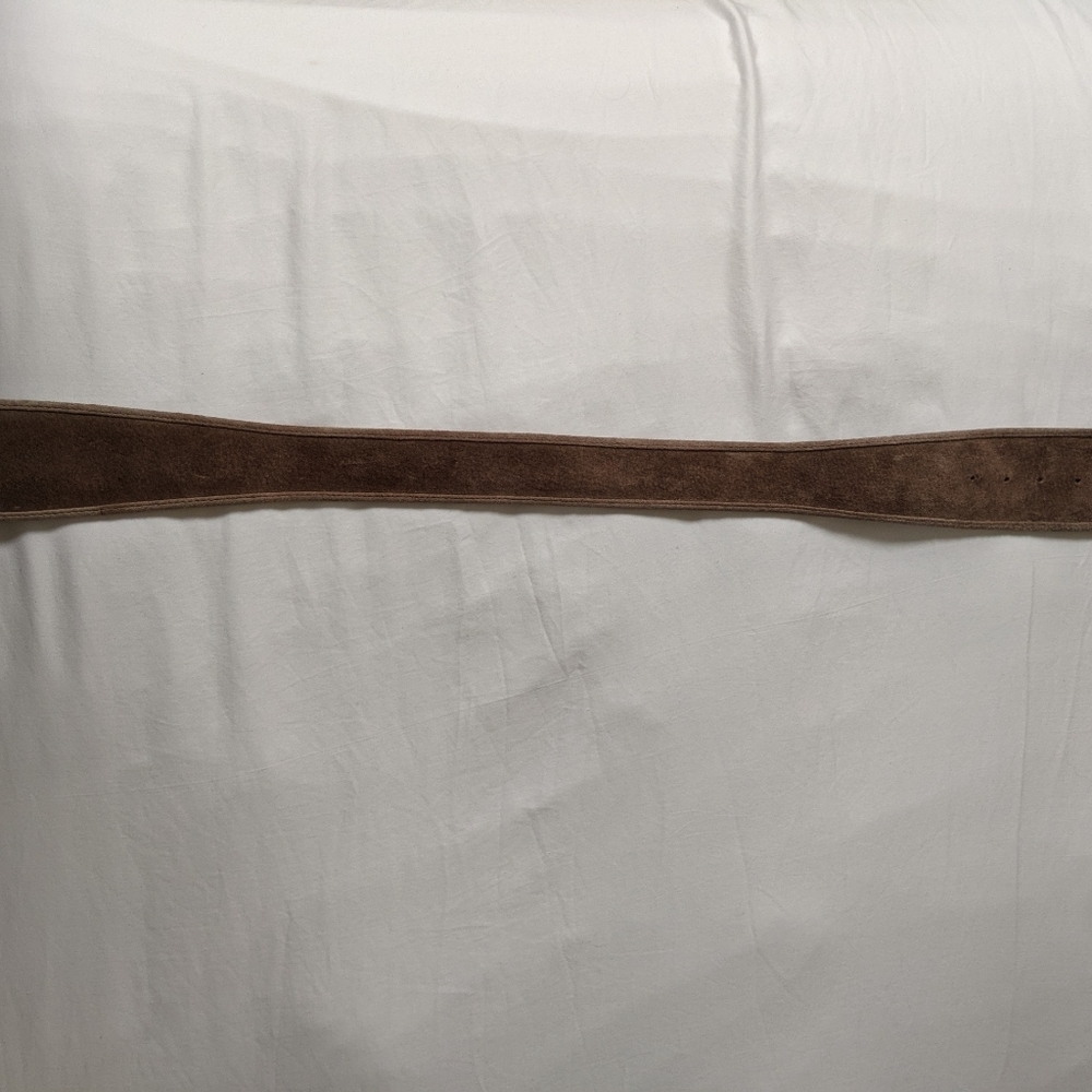Euc Vintage Leather & Suede Belt 1980s View 5